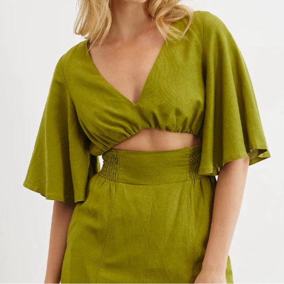 sovere Dresses & Skirts - Sovere epiphany mini dress olive green size small nwt